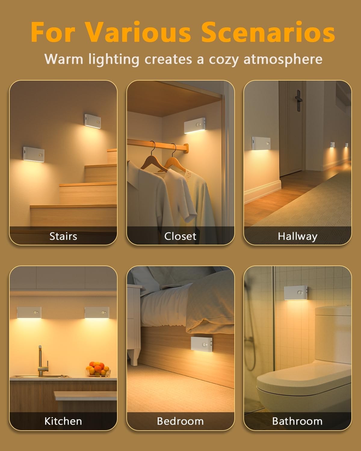 Motion Sensor LED Night Light (Rechargeable)